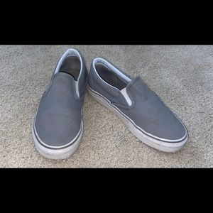 Slip on gray vans size 7